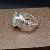 9.00 Ct Emerald Cut Blue Moissanite Ring in Certified Statement 18K Gold Plated Ver 18K Gold Plated