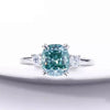 3.20 Ct Round Cut Blue Moissanite Solitaire Ring in Certified 18K Gold Plated Verme 18K Gold Plated