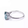 3.20 Ct Round Cut Blue Moissanite Solitaire Ring in Certified 18K Gold Plated Verme 18K Gold Plated