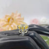 12.80 Ct Champagne Moissanite Ring in Certified Prong Setting 18K Gold Plated Verme 18K Gold Plated