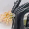 12.80 Ct Champagne Moissanite Ring in Certified Prong Setting 18K Gold Plated Verme 18K Gold Plated