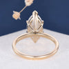 26.20 Ct Certified Emerald Cut Solitaire Big Moissanite Ring 18K Gold Plated Vermei 18K Gold Plated