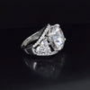 8.60 Ct White Brilliant Cut Moissanite Solitaire Ring Women 18K Gold Plated