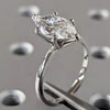 16.50 Ct EGL Certified Marquise Cut White Moissanite Ring 18K Gold Plated