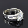 2.50 Cts White Round Cut Certified Moissanite Solitaire Rings 18K Gold Plated Verme 18K Gold Plated