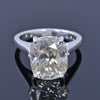 6.75 Ct EGL Certified Cushion Cut White Moissanite Ring 18K Gold Plated
