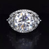 8.60 Ct White Brilliant Cut Moissanite Solitaire Ring Women 18K Gold Plated