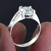 2.50 Cts White Round Cut Certified Moissanite Solitaire Rings 18K Gold Plated Verme 18K Gold Plated