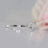 Certified 3.25 Ct Round Cut White Moissanite Solitaire Statement Ring 18K Gold Plated