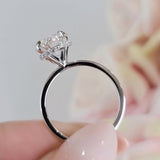Certified 3.25 Ct Round Cut White Moissanite Solitaire Statement Ring 18K Gold Plated