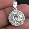 4.50 Ct Certified F VS1 White Moissanite Pendant in Gold Vermeil Labor Day Gift - View 2 - GEMHUB