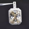 14.50 Ct F VS1 Moissanite Pendant in Gold Vermeil – Special Anniversary Jewellery - View 2 - GEMHUB