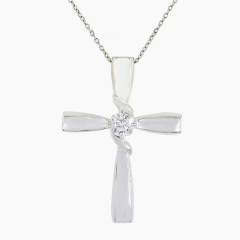 1.80 Ct F VS1 White Moissanite Cross Pendant in – Religious Gift Idea 18K Gold Plat 18K Gold Plated