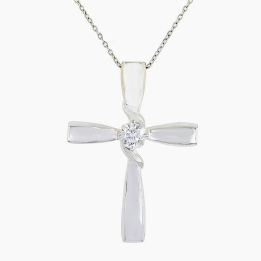 1.80 Ct F VS1 White Moissanite Cross Pendant in – Religious Gift Idea 18K Gold Plat 18K Gold Plated