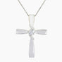 1.80 ct DEW F VS1 White Moissanite Cross Pendant in – Religious Gift Idea 18K Gold Plat 18K Gold Plated