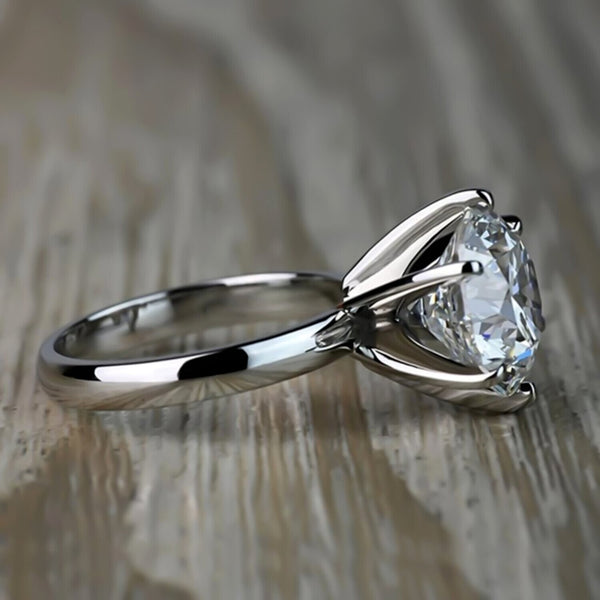7.50 Ct Certified White Moissanite Solitaire Ring in – Gift for Wife 18K Gold Plate 18K Gold Plated