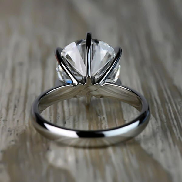 7.50 Ct Certified White Moissanite Solitaire Ring in – Gift for Wife 18K Gold Plate 18K Gold Plated