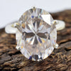 9.75 Ct Certified White Moissanite Solitaire Ring – Romantic Gift for Spouse 18K Go 18K Gold Plated