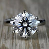 7.50 Ct Certified White Moissanite Solitaire Ring in – Gift for Wife 18K Gold Plate 18K Gold Plated