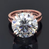 6.00 Ct Certified White Moissanite Ring in – Labor Day Jewellery Gift 18K Gold Plated