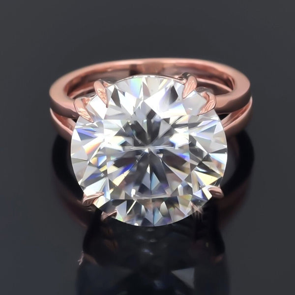 6.00 Ct Certified White Moissanite Ring in – Labor Day Jewellery Gift 18K Gold Plated