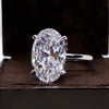 5.20 Ct Oval White Moissanite Solitaire Ring – Timeless Gift for Anniversary 18K Go 18K Gold Plated