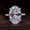 5.20 Ct Oval White Moissanite Solitaire Ring – Timeless Gift for Anniversary 18K Go 18K Gold Plated