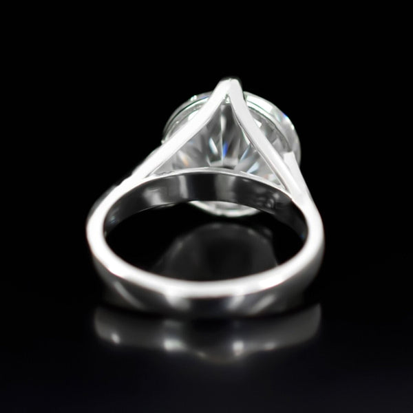 7.40 Ct Certified White Moissanite Solitaire Ring – Fall Wedding Gift for Her 18K G 18K Gold Plated