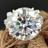 18.85 Ct Certified White Moissanite Solitaire Ring – Glamorous Bridal Jewellery 18K G 18K Gold Plated