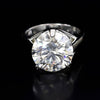 7.40 Ct Certified White Moissanite Solitaire Ring – Fall Wedding Gift for Her 18K G 18K Gold Plated
