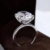 5.20 Ct Oval White Moissanite Solitaire Ring – Timeless Gift for Anniversary 18K Go 18K Gold Plated