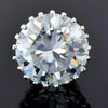 27 Ct Certified White Moissanite Solitaire Pendant Gold Vermeil New Year Gift - GEMHUB