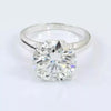 5.05 Ct Certified Round White Moissanite Solitaire Ring in – Gift 18K Gold Plated V 18K Gold Plated
