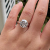 4.12 Ct Certified White Moissanite Solitaire Ring in – Holiday Gift 18K Gold Plated