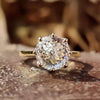3.25 Ct Portuguese Cut White Moissanite Solitaire Ring – Xmas Gift 18K Gold Plated 18K Gold Plated