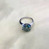 5.45 Ct Blue Round Moissanite Solitaire Ring in – New Year Surprise 18K Gold Plated