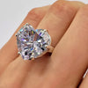 7.25 Ct Heart Cut White Moissanite Solitaire Ring in – Romantic Gift 18K Gold Plate 18K Gold Plated
