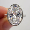 4.80 Ct Certified White Moissanite Solitaire Ring in – Gift for Him 18K Gold Plated