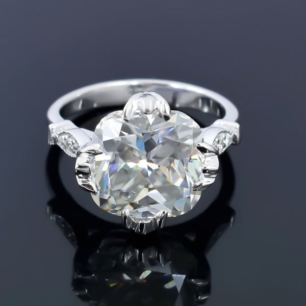 3.00 Ct Certified White Moissanite Solitaire Ring – Elegant Jewellery in 18K Gold Pla 18K Gold Plated