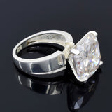 4.35 Ct Certified White Moissanite Ring in – Anniversary Gift for Wife 18K Gold Pla 18K Gold Plated