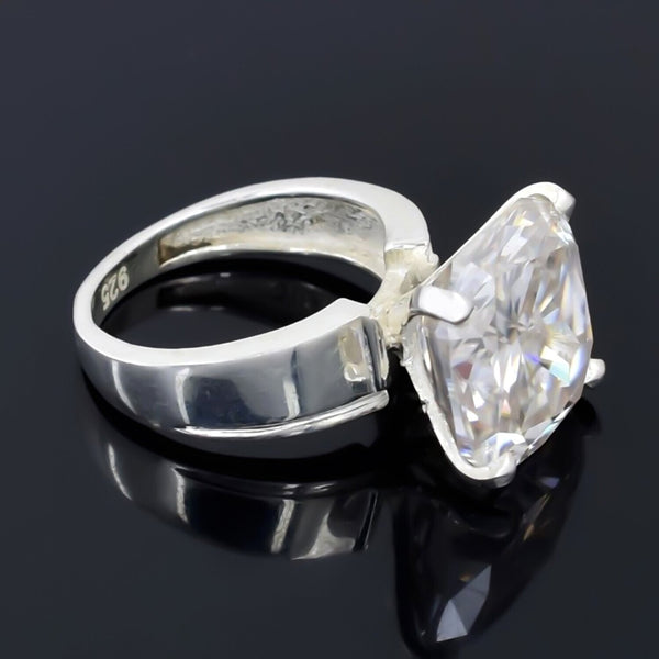 4.35 Ct Certified White Moissanite Ring in – Anniversary Gift for Wife 18K Gold Pla 18K Gold Plated