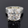 4.35 Ct Certified White Moissanite Ring in – Anniversary Gift for Wife 18K Gold Pla 18K Gold Plated