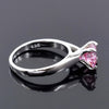 1.00 Ct Certified Pink Moissanite Ring – Birthday Gift for Her in 18K Gold Plated V 18K Gold Plated