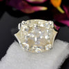 9.30 Ct Certified White Moissanite Ring in – Luxury Gift for Women 18K Gold Plated 18K Gold Plated