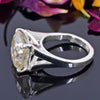 9.30 Ct Certified White Moissanite Ring in – Luxury Gift for Women 18K Gold Plated 18K Gold Plated