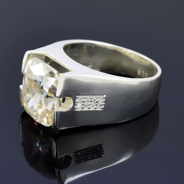 3.50 Ct Certified White Moissanite Ring in – Christmas Gift for Her 18K Gold Plated