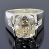 3.50 Ct Certified White Moissanite Ring in – Christmas Gift for Her 18K Gold Plated
