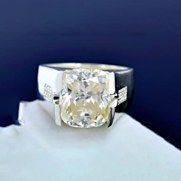 3.50 Ct Certified White Moissanite Ring in – Christmas Gift for Her 18K Gold Plated