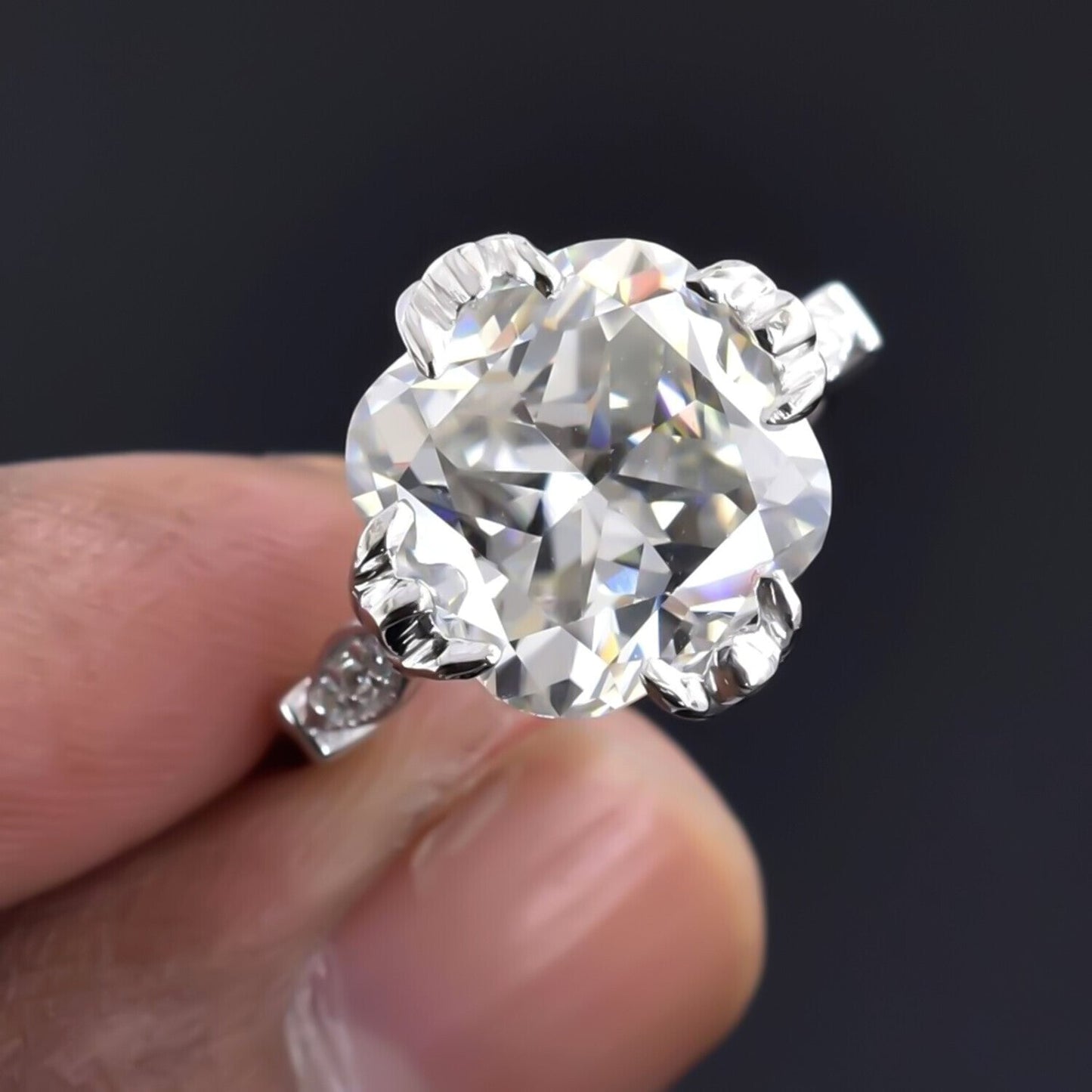 3.00 Ct Certified White Moissanite Solitaire Ring – Elegant Jewellery in 18K Gold Pla 18K Gold Plated