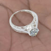 1.45 Ct Certified White Moissanite Ring – Birthday Gift for Her in 18K Gold Plated 18K Gold Plated